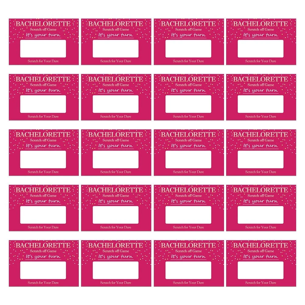 Carte da Gioco Rosa Stampate per Addio al Nubilato, 20 Pezzi, Gioco Gratta e Vinci per Serata tra Ragazze