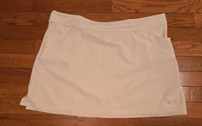 Hapari White Swim Skirt bathing suit cover  logo UPF 50+ Pockets Plus Size 2X