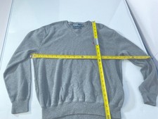 SALE! Medium RALPH LAUREN POLO SWEATER gray dress shirt