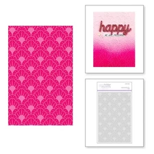 FAUX STITCHED PETAL EMBOSSING FOLDER-Spellbinders Paper Arts-Texture Card-A2/5x7