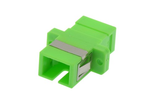 Fiber Adapter, SC/APC Simplex Singlemode, With Flange, Green | eBay