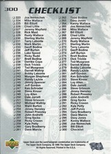 1995 Upper Deck Motorsports Series 1 & 2 #300 checklist ( 1-300 )  make gold set