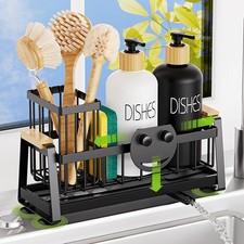 Sponge Holder for Kitchen Sink, Sink Caddy Organizer with Dish Brush Holder, ...