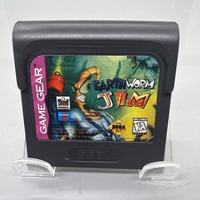 Earthworm Jim (Sega Game Gear, 1995) Cartridge & Case Tested Works
