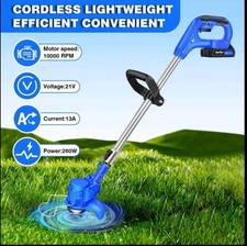 Lightweight Cordless Electric Lawn Mower, 2-in-1 Lawn Trimmer