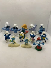 12 Peyo Schleich Smurfs Figures Mixed Lot