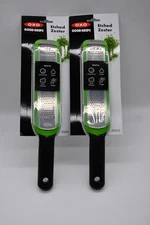 (2) OXO Good Grips Etched Zester Cheese Grater Stainless Steel Non Slip Handle