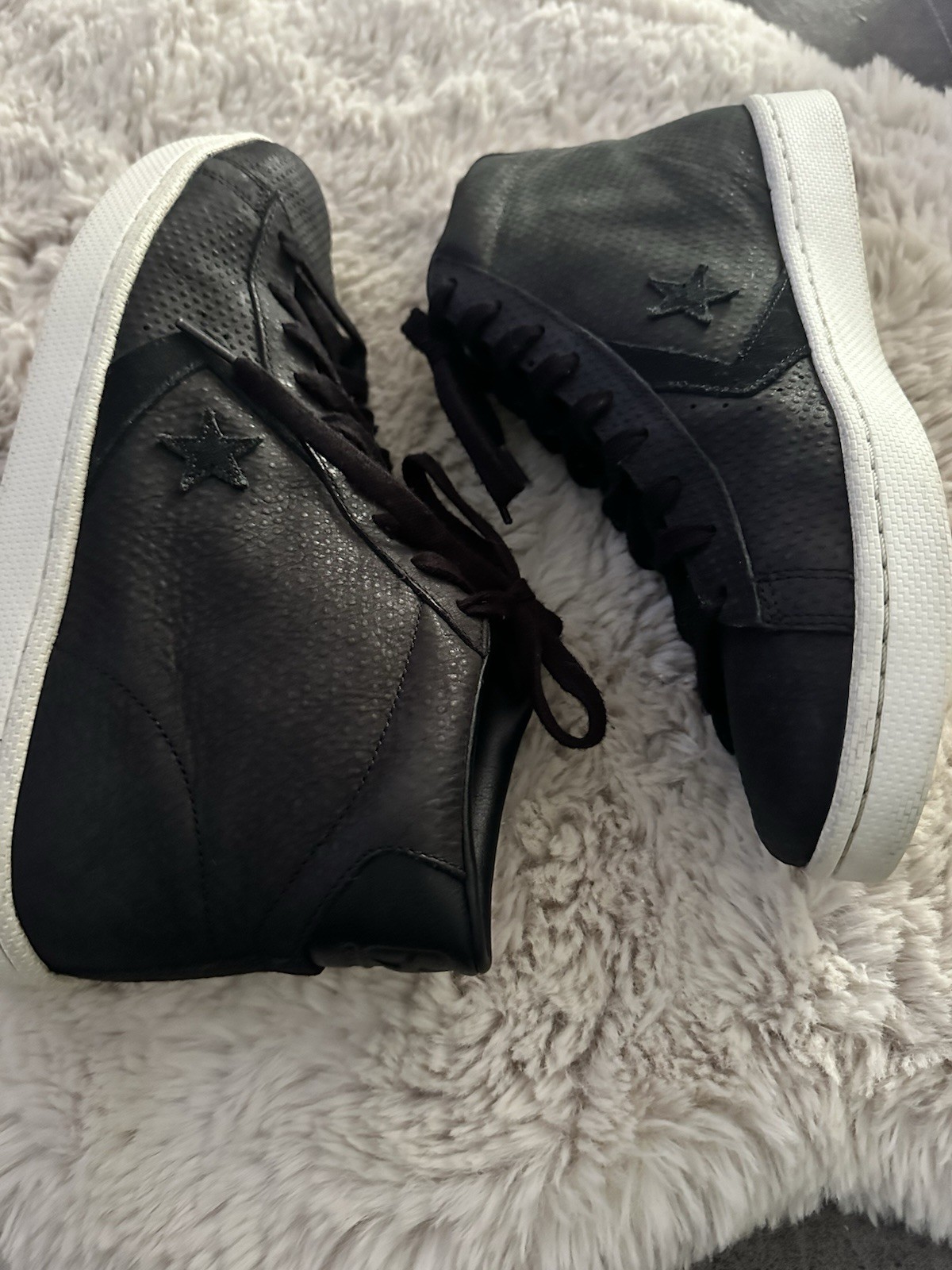Men’s Converse Pro Leather 76 Mid Black Size 11 image 2