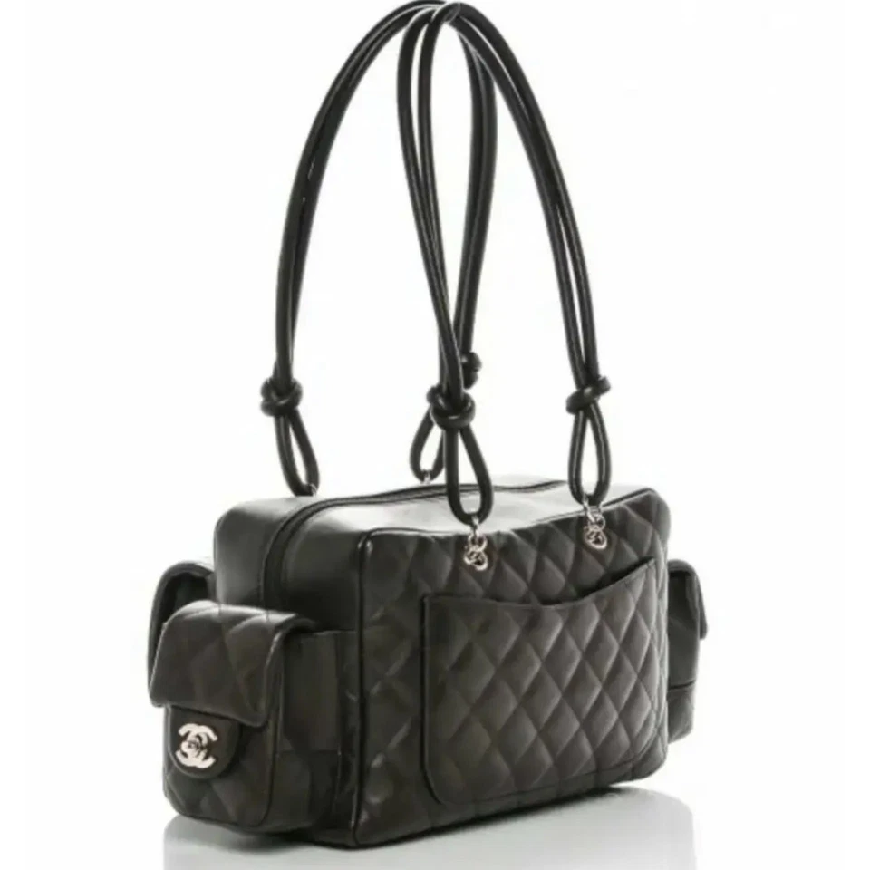 CHANEL Cambon Ligne Reporter Quilted Brown Lambskin Bag - Image 2 of 4