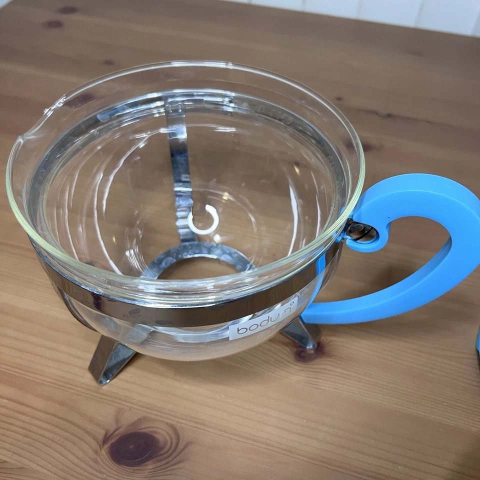 Tetera de vidrio BODUM con infusor CHAMBORD azul nunca usada Foto 4 de 4