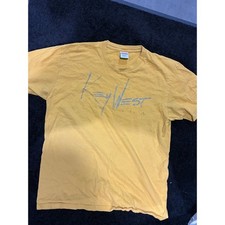 Supreme Key West Florida Graphic T-Shirt Mustard Yellow Mens Large Made in USA