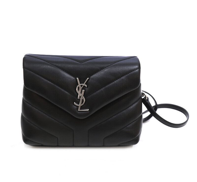 Borsa a tracolla trapuntata Saint Laurent nera 678401