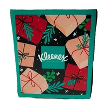 Kleenex Christmas Holiday Ultra Soft  Facial Tissues Cube Box 60 Count  