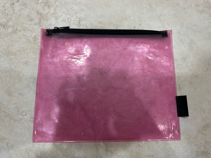 Jo Malone Make Up Cosmetic Bag Pink  Plastic Zippered