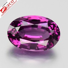  GFCO CERTIFIED 3.76ct VVS Oval Natural Rhodolite-Umbalite Garnet - Tanzania