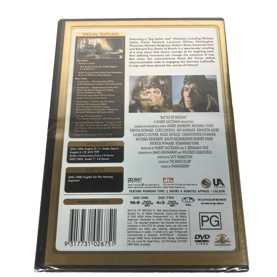 Battle Of Britain Gold Edition DVD (1969) 2-Disc Set Reg 4 Brand New & Sealed - Image 2 of 4