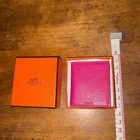 Used [Appraised] HERMES Leather mini photo case Pink interior luxurious leather