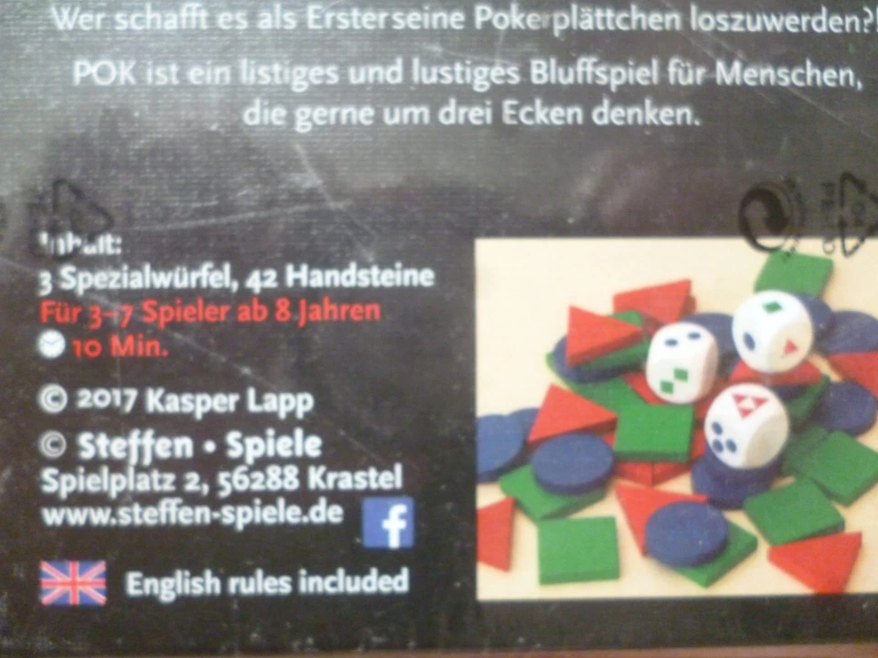 POK # BLUFFEN ZOCKEN ÜBERLISTEN # SPIEL MIT WÜRFELN (NEU+OVP) - Bild 2 von 2
