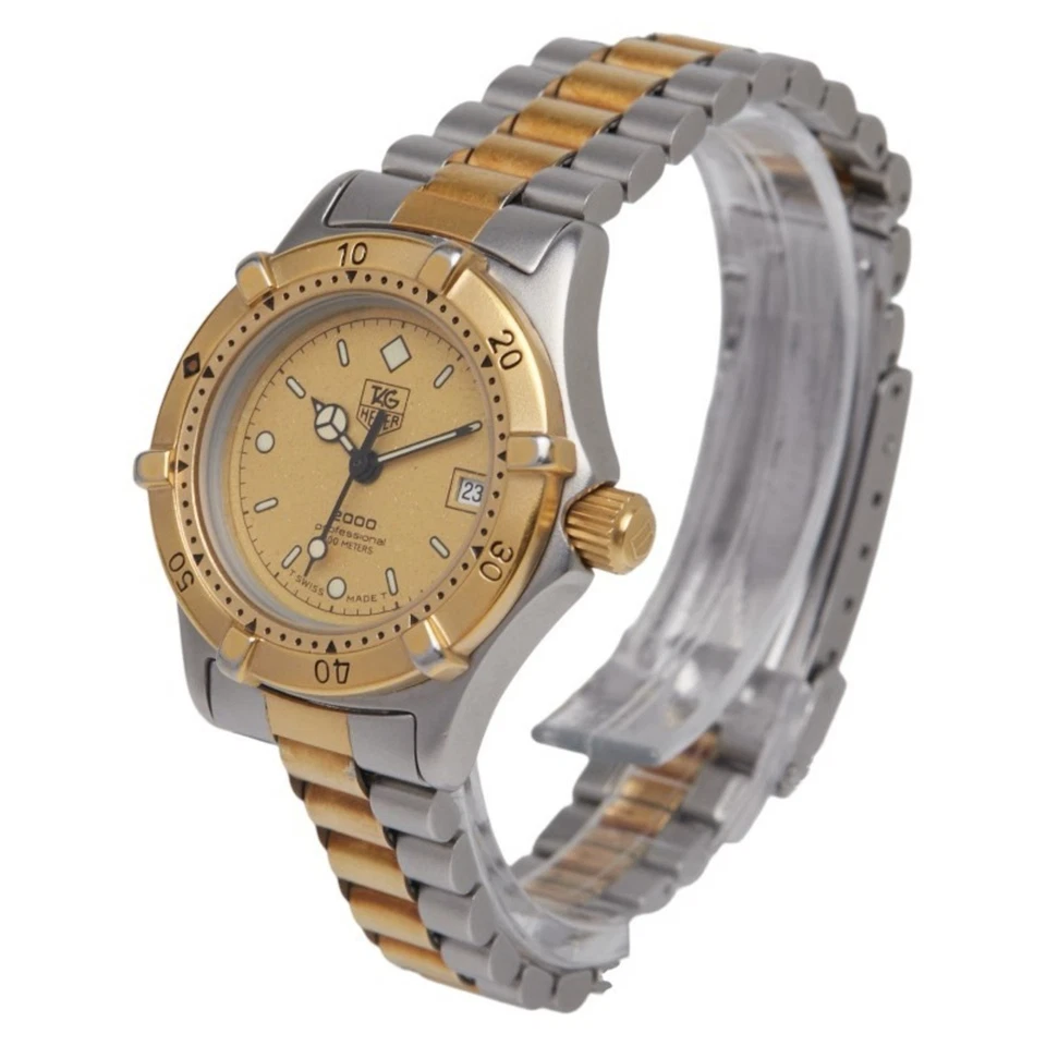 Reloj TAG Heuer Serie 2000 964.008 Cuarzo Esfera Dorada Acero Inoxidable Chapado Mujer Foto 2 de 4