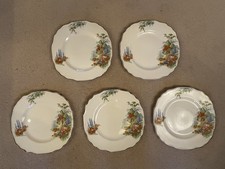 Myott Staffordshire Lynton Cottage Garden pattern five 22cm plates