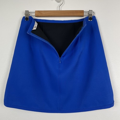 Zara Mini-Kurzrock mit Knöpfen an den Seiten elektrisch blau Größe XS Retro 80er-Stil - Bild 8 von 9