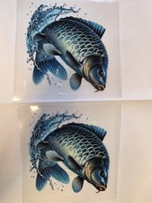 2 KARPFEN Aufkleber 15x15cm Fox, Nash, Sticke...