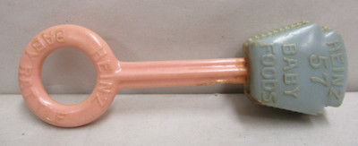 Vintage 57 Heinz Baby Food Inch Rattle Good Condition