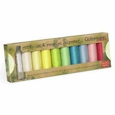 Juego de coser todo hilo Gutermann reciclado (rPET) - 10 x carretes 100 m - surtido - Col.2