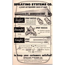 Spraying Systems Co. TeeJet Spray Nozzles Bellwood IL 1957 Ad SAI2-4