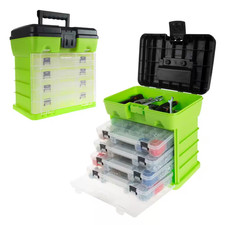 5-Compartment Small Parts Organizer, Green Free Ship NEW