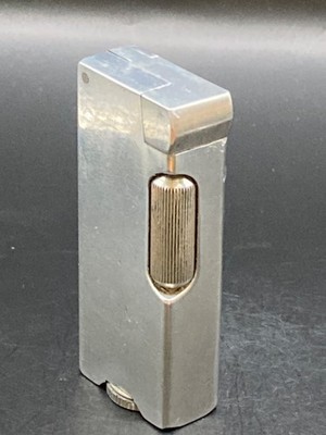 Vintage Side Spinner and Lift Arm Plain Block Pocket Lighter