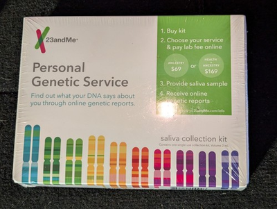 #ad 23 and Me Personal Genetic Service DNA Saliva Collection Kit NEW SEALED Expired $22.00