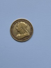 1894 Veiled Head Queen Victoria 22ct Gold Half Sovereign