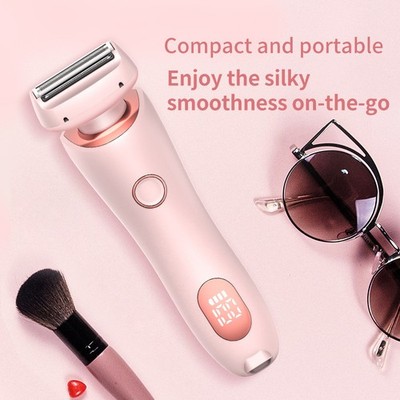 2 In 1 Hair Removal Epilator USB Rechargeable Trimmer Women Body Razor Face Leg 