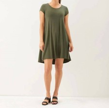 Karen Kane Maggie Trapeze Mini Dress Olive