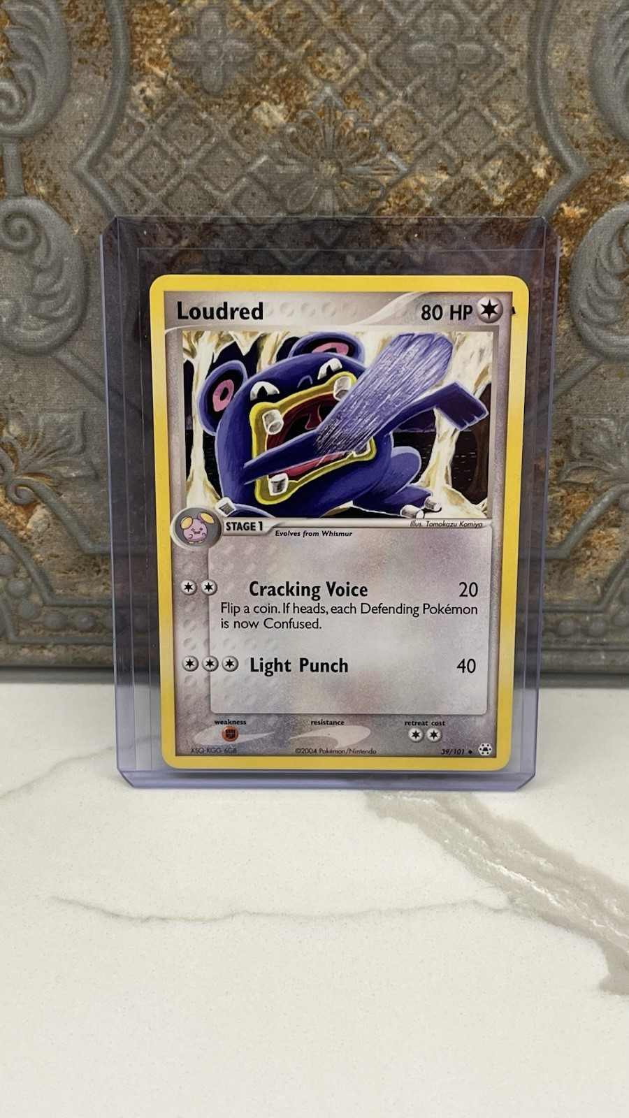 Loudred 39/101 VLP / NM - 2004 EX Hidden Legends Pokemon Card - Tomokazu Komiya