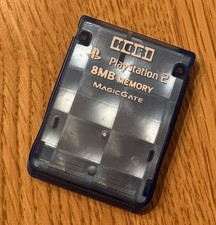 Sony HORI PS2 Memory Card 8MB Blue Official SCPH-10020 MAGIC GATE Japan Tested