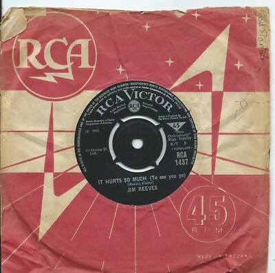 Jim Reeves:It hurts so much to see you go/Wishful thinking:UK RCA:1965