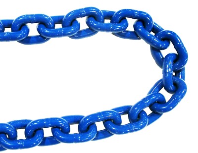 3/8'' Grade 100 Alloy Chain 20 FT Blue G100 Lifting Chain 8800 lb WLL