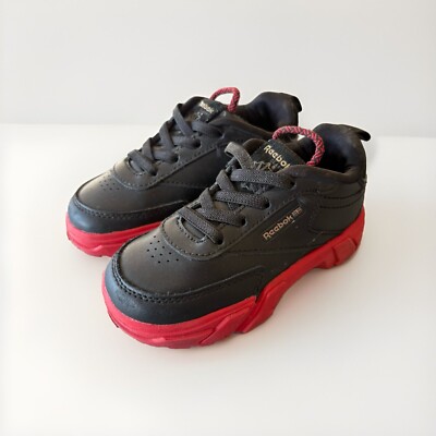 Reebok Girl s Cardi B X Club C Black And Red Athletic Shoes Size 7