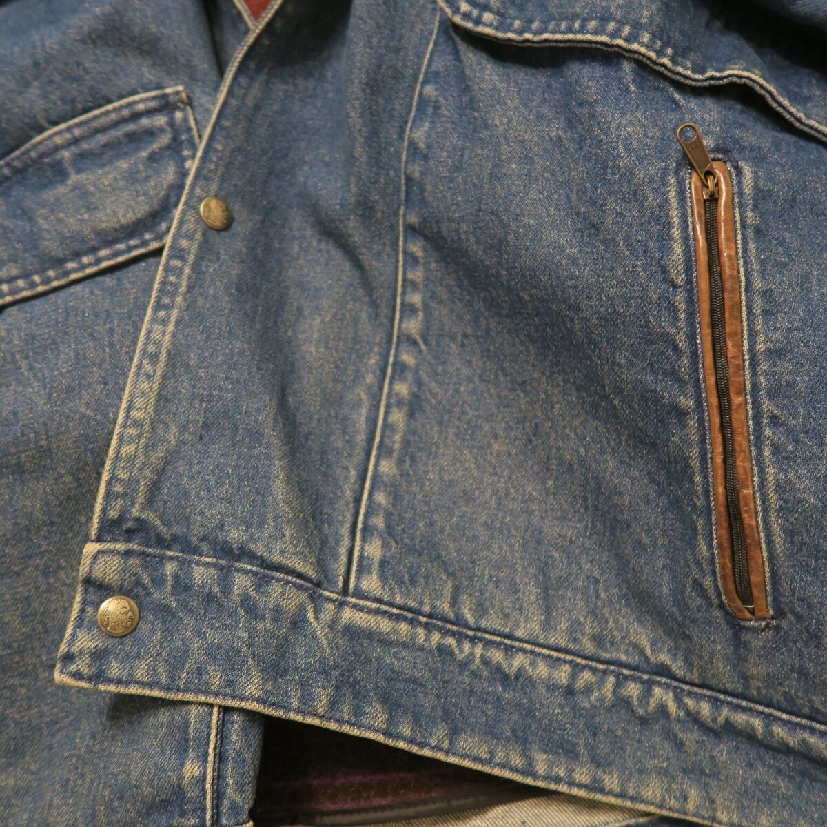 Vintage Woolrich Denim Wool Blanket Removable Liner Jean Vintage Woolrich Denim Wool Blanket Removable Liner Jean