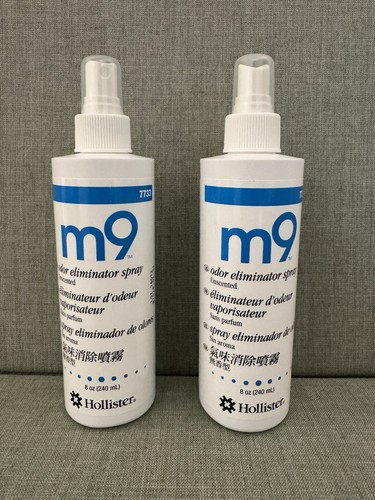 Hollister M9™ Geruchsbeseitiger Spray, unparfümiert, 8 Unzen, 2 Flaschen Posten, Ablaufdatum 2028