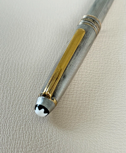 MONTBLANC Meisterstuck Solitaire Sterling Silver 925 Barley 144 Fountain Pen - Picture 5 of 15