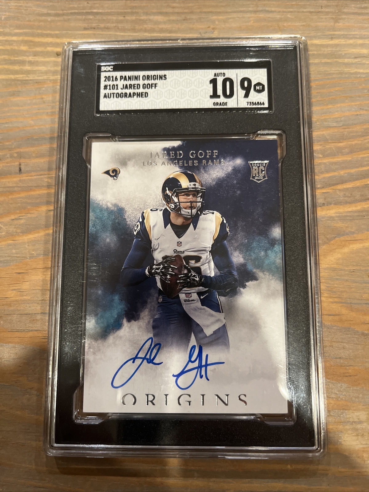 Jared Goff Panini Origins #101 Autograph-Turquoise