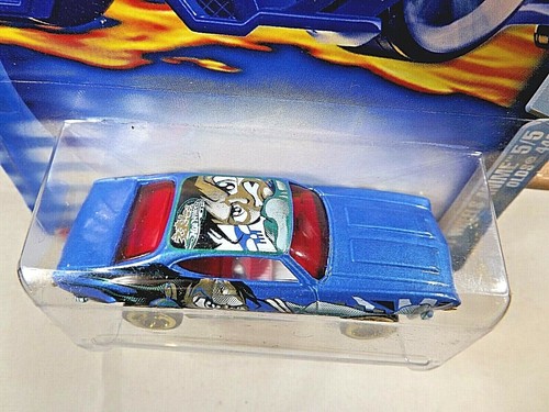 2003 Hot Wheels #74 Hot Wheels Anime 5/5 OLDS 442 Blue wGold Base w/Gold 5Dot Sp - Picture 3 of 5
