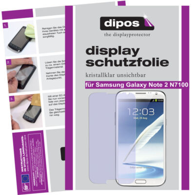 1x Schutzfolie für Samsung Galaxy Note 2 N7100  klar Display Display
