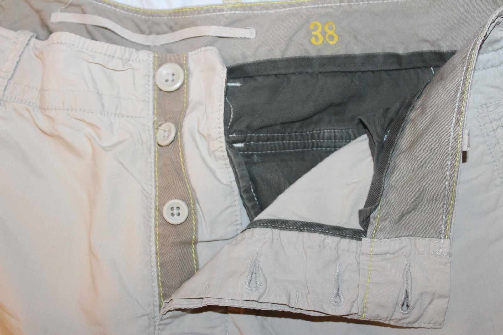 GAP Mens Tan Button Front Lightweight Cotton Pant… - image 9