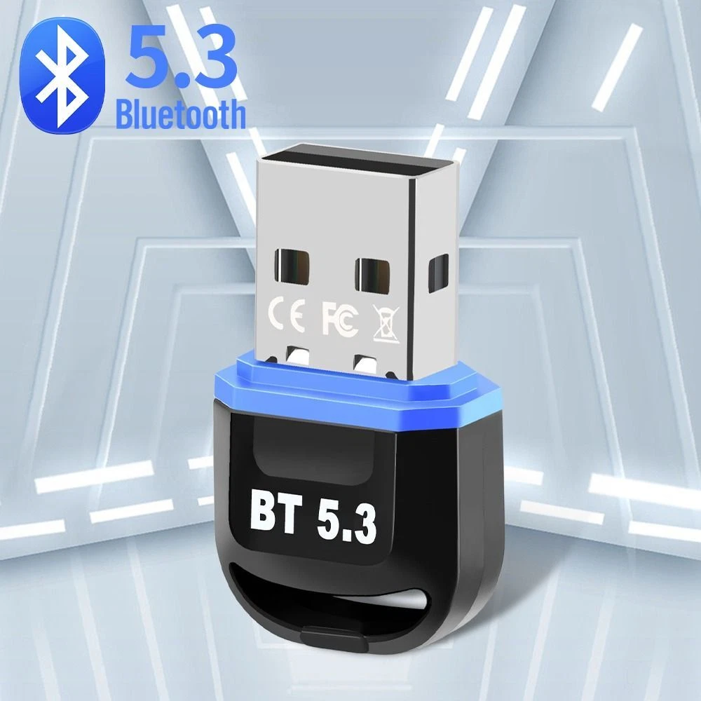 BT Dongle Mouse Headset USB Bluetooth 5.3 Adapter Receiver Transmitter Wireless