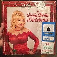 Dolly Parton A Holly Dolly Christmas Exclusive Transparent White LP Vinyl NEW