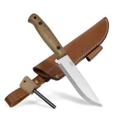 BPS Knives Adventurer - Bushcraft-Messer - Feststehendes Kohlenstoffstahlmess...